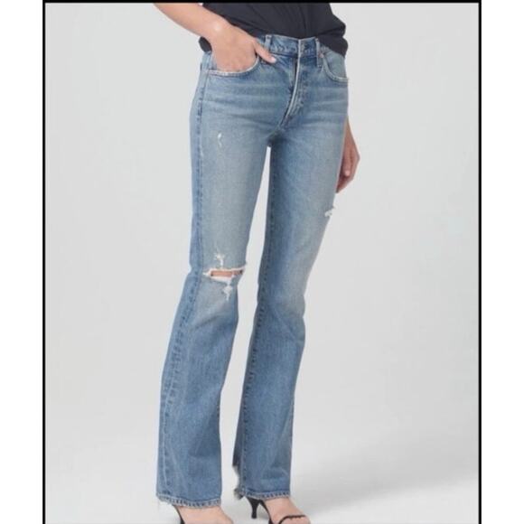 NWT Citizen of Humanity Blue Emannuelle mid Rise slim Boot Cut Jeans Size 32 - Picture 1 of 9